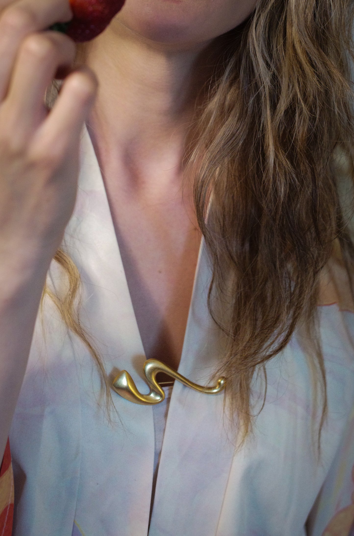 Carolee Gold Tone Swirl Brooch