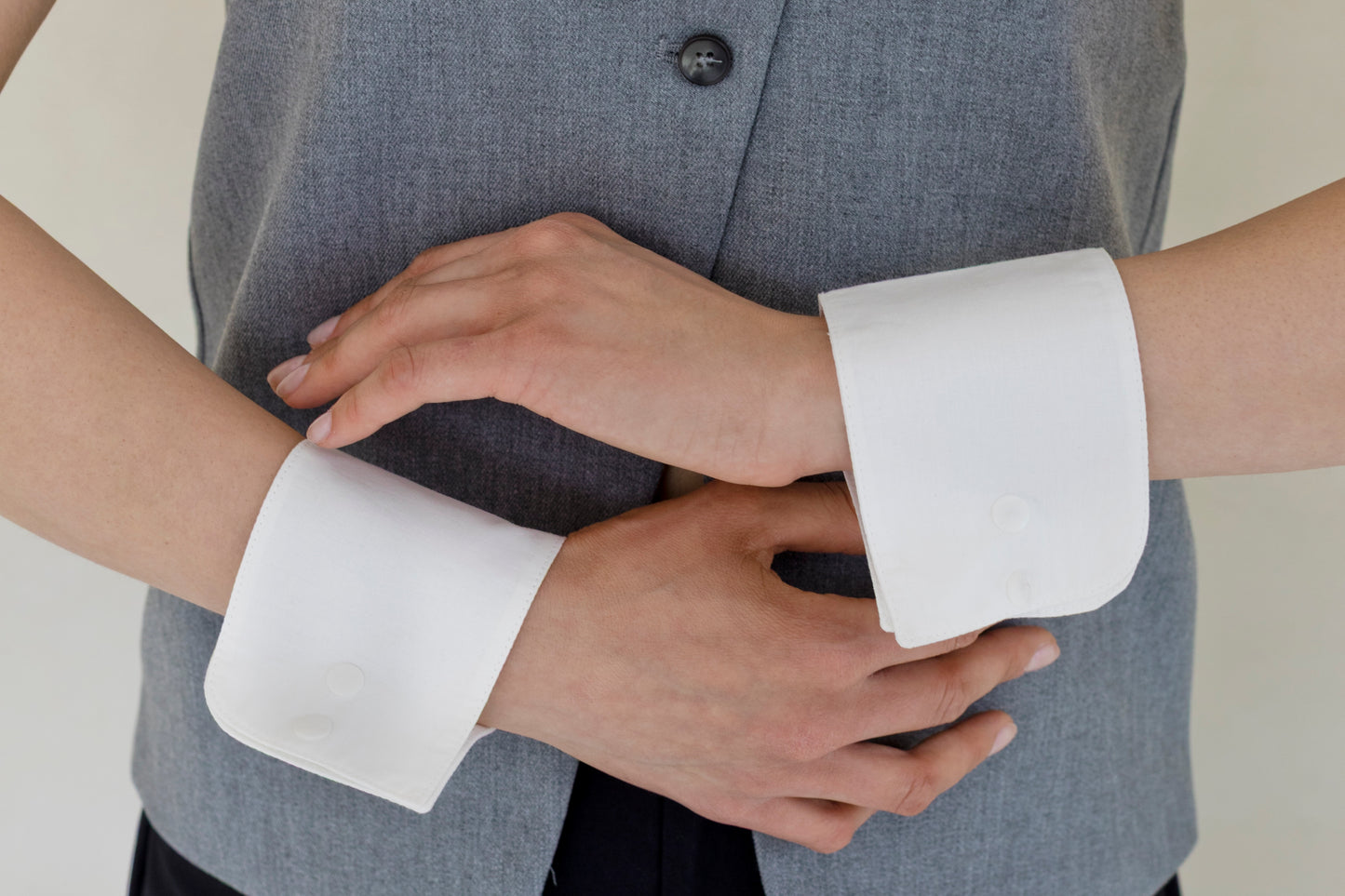 Classic French Cuffs – Detachable White Statement Accessory