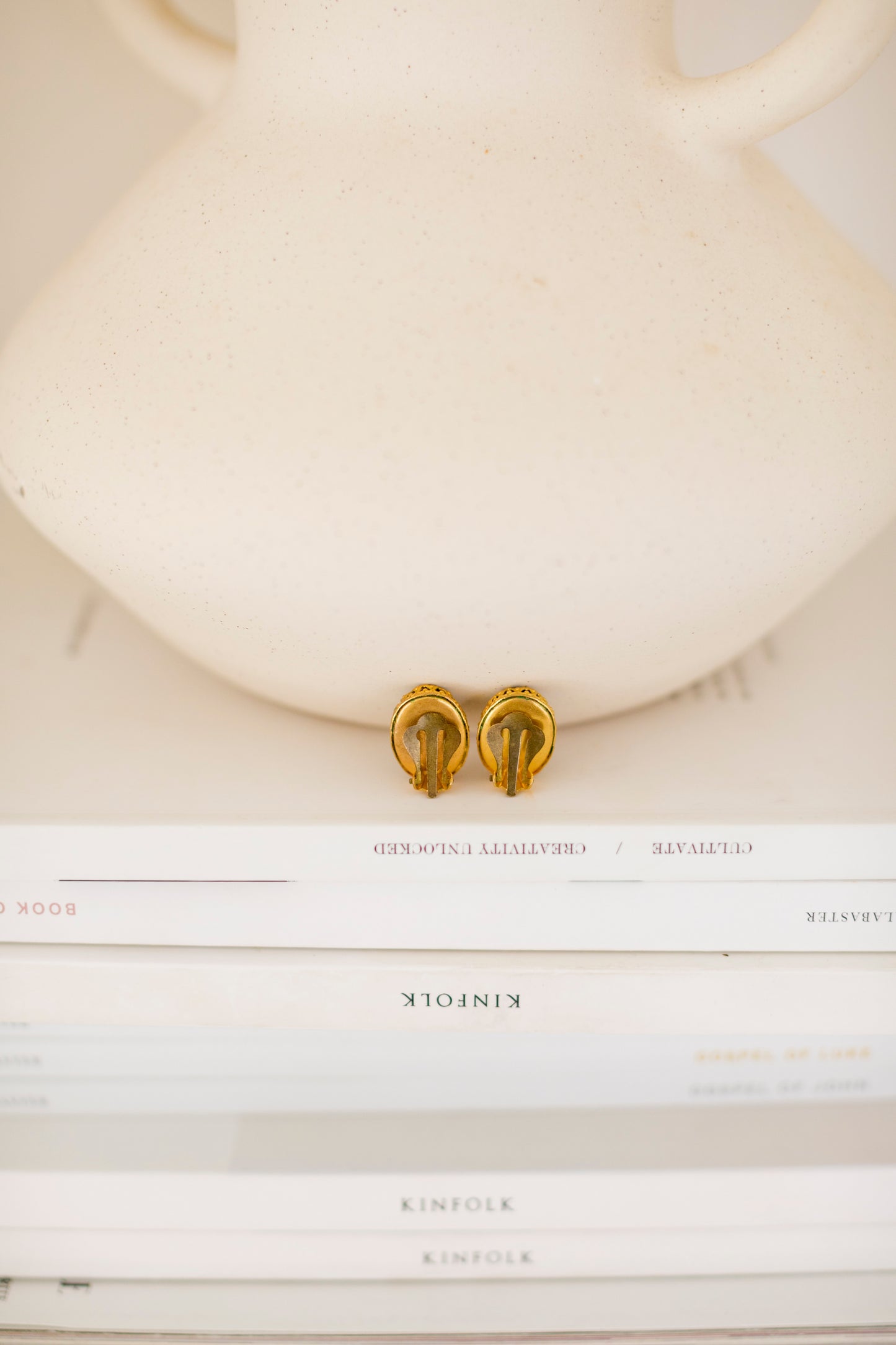 Embroidered Petit Point Rose Earrings