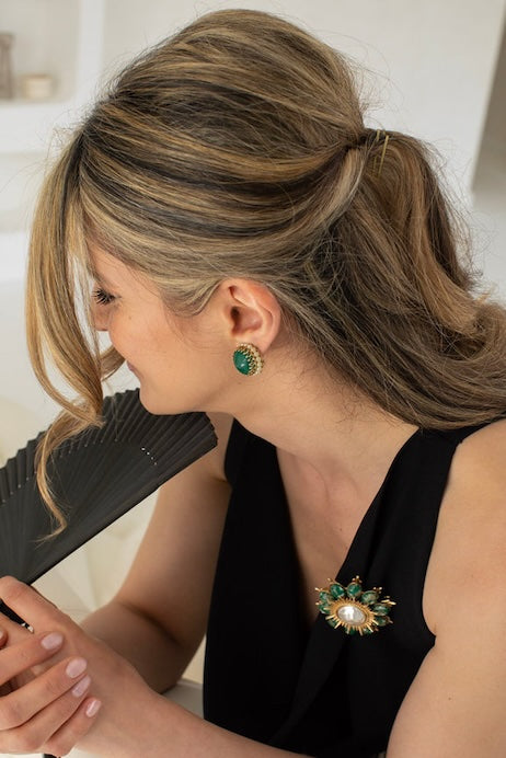 Emerald Garden Elegance Earrings
