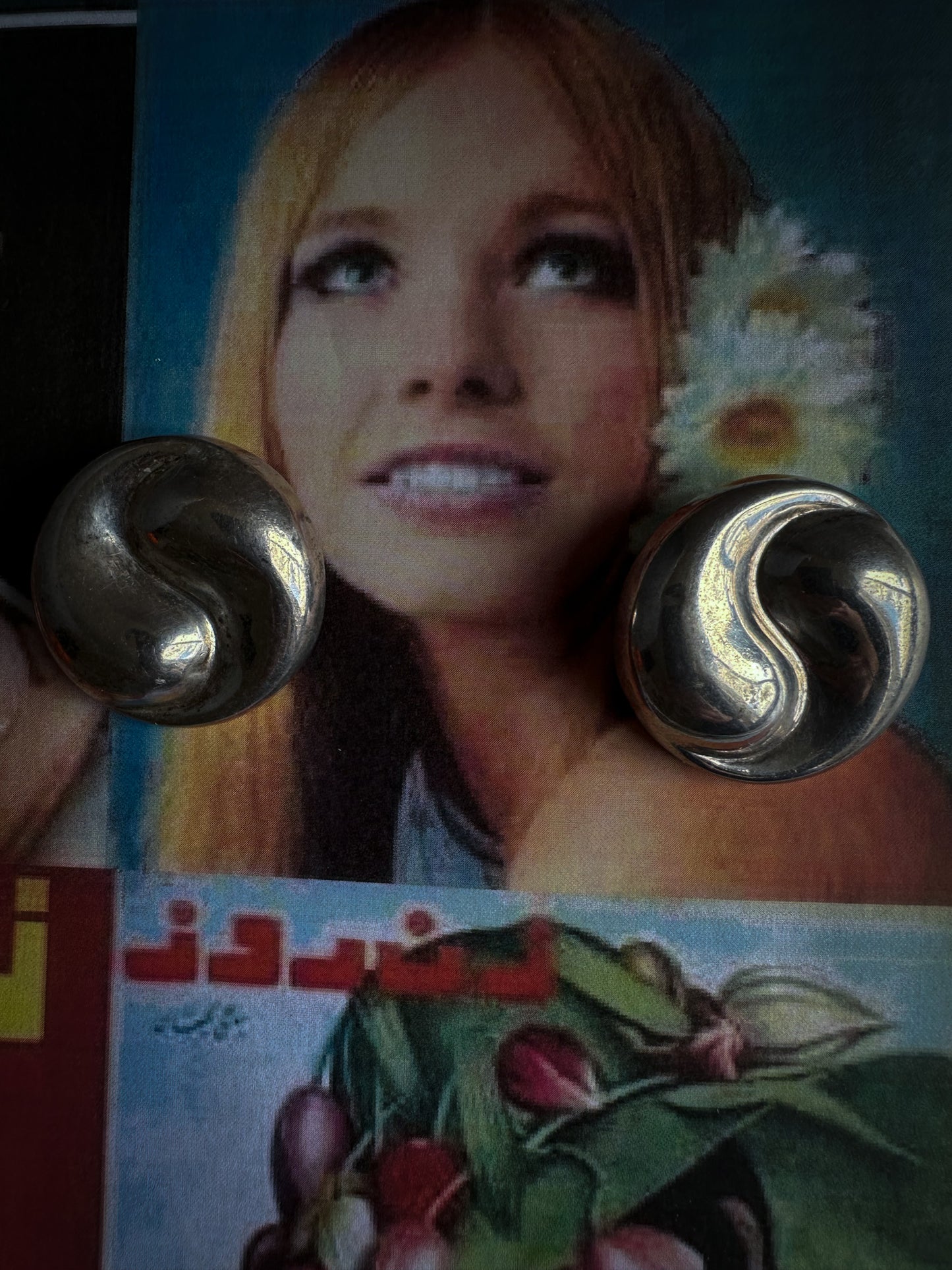 Sculptural Silver-Tone Swirl Clip-On Earrings