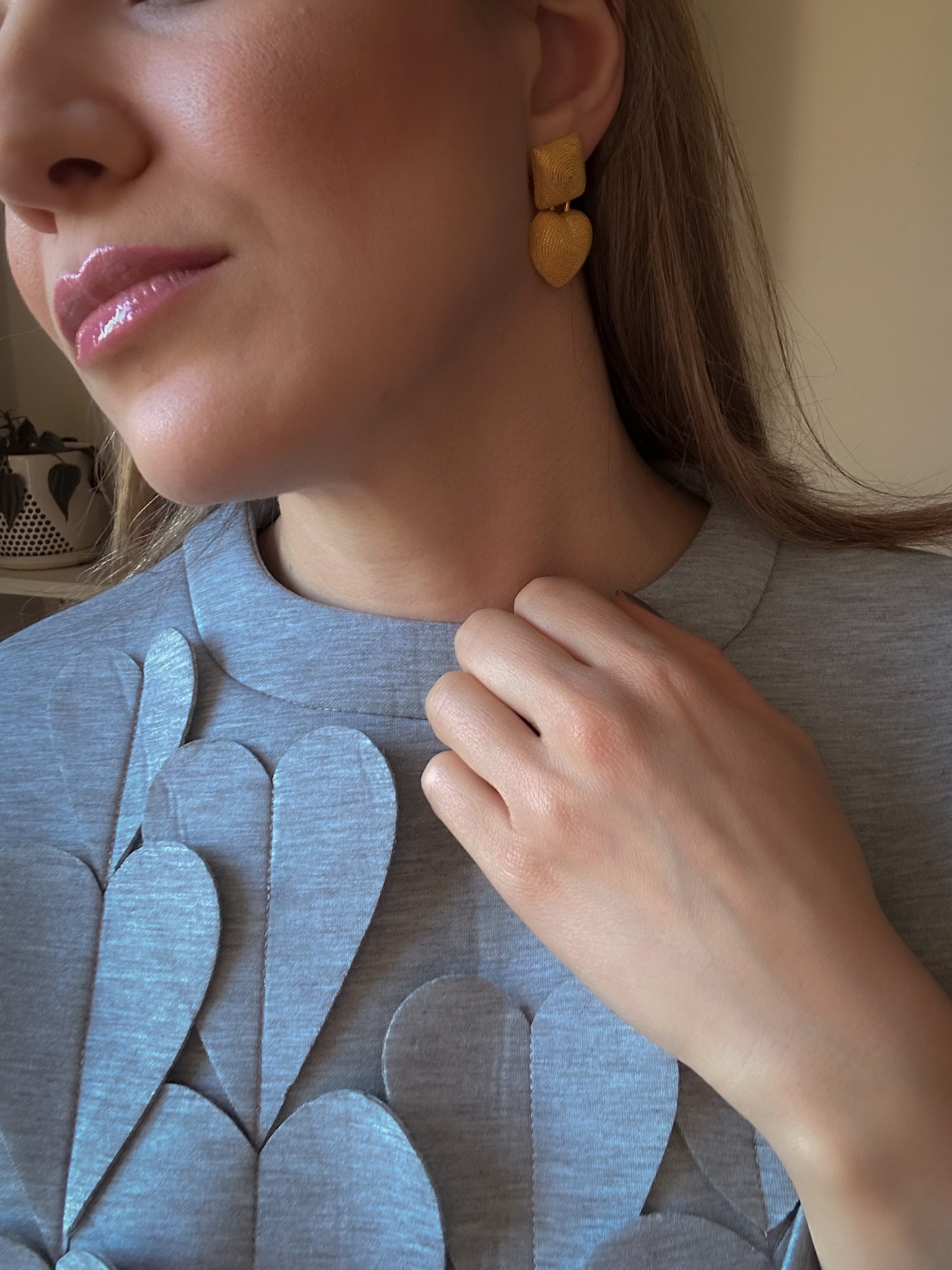 Amour Gold Drop Dangle Earrings