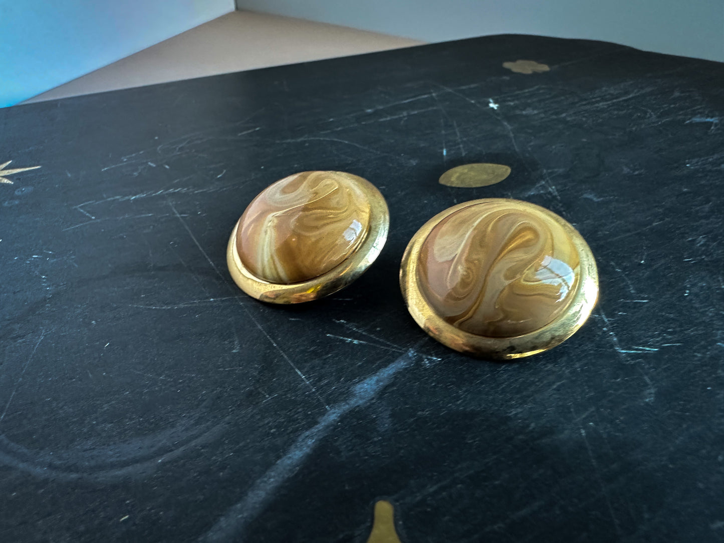 Round Acrylic Stud Earrings