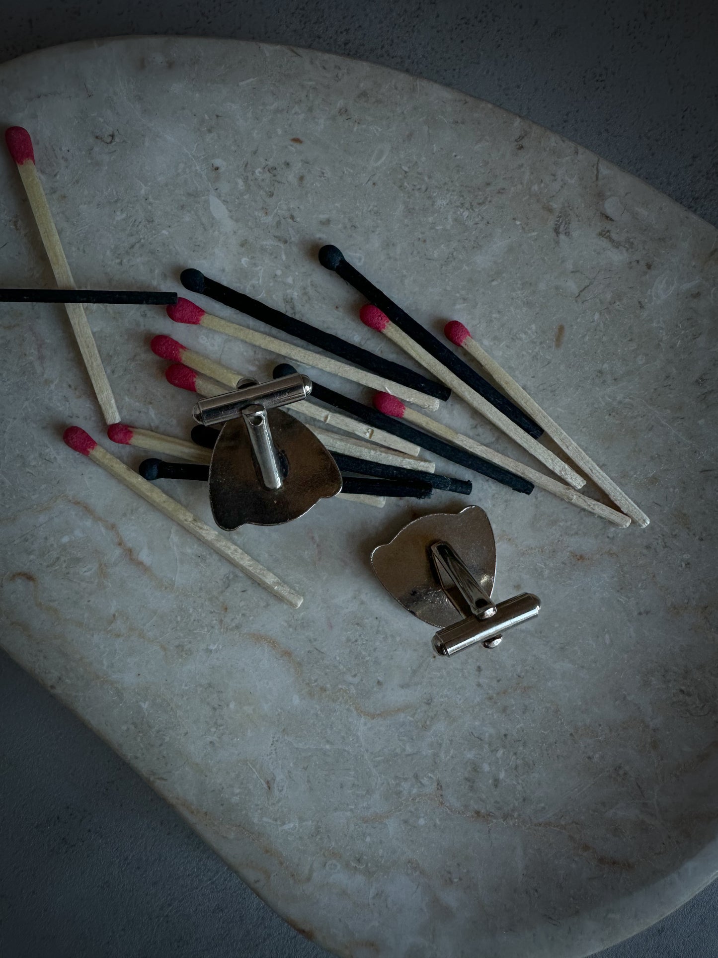 1970s Modernist Silver-Tone Cufflinks