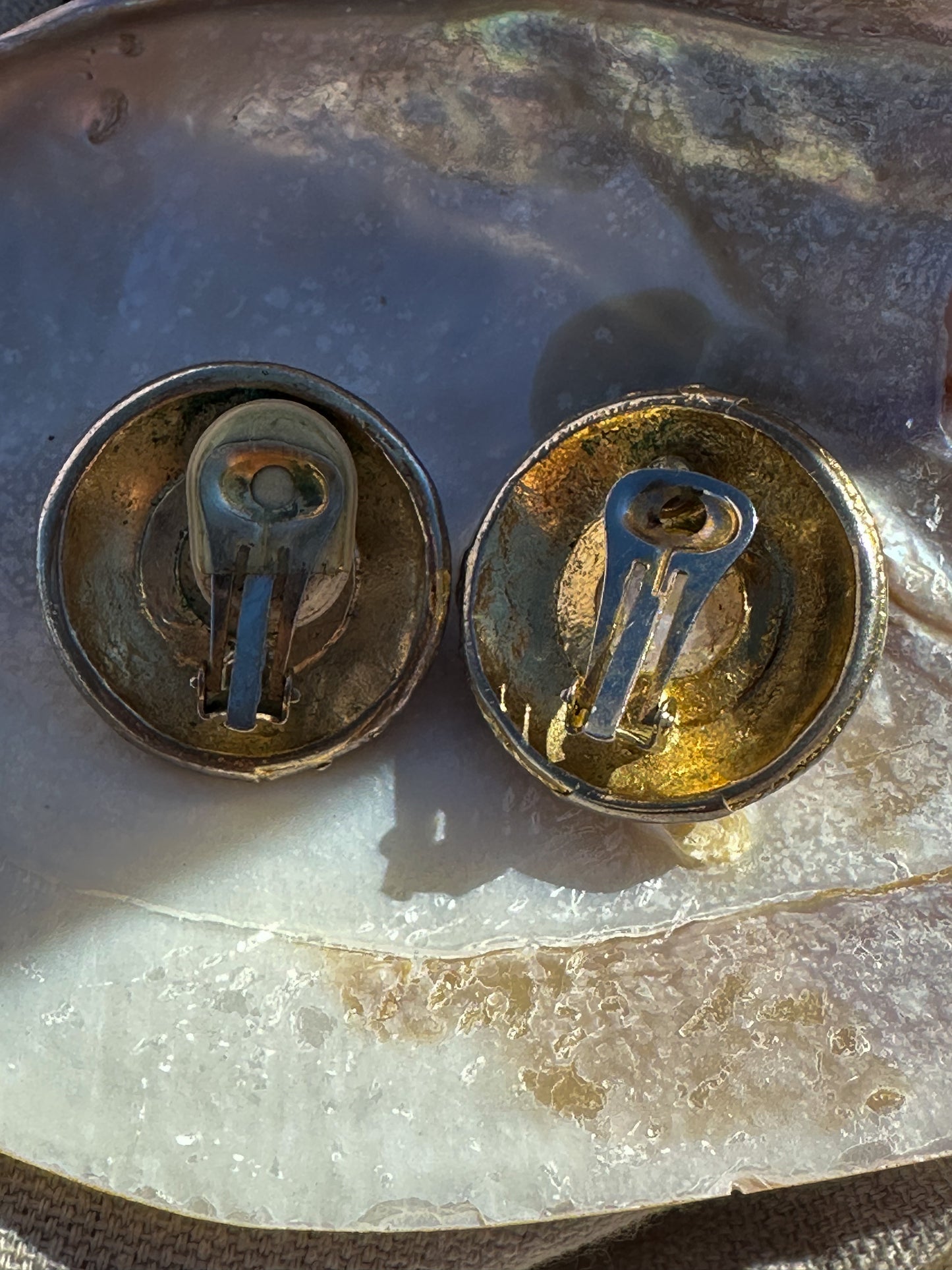 White Clip-On Earrings