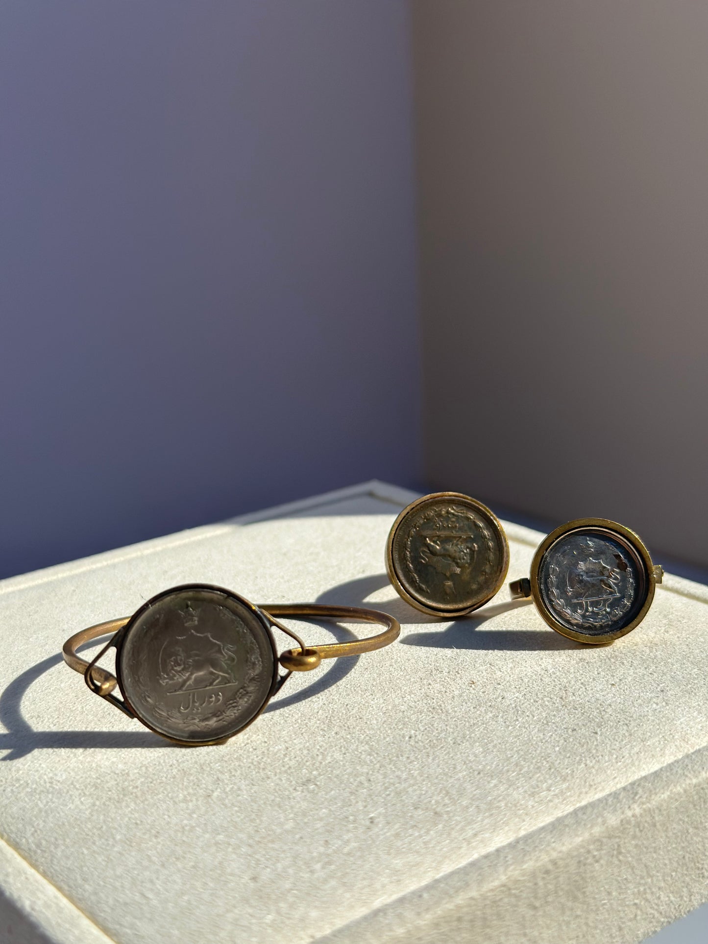 Imperial Pahlavi Coin Jewelry Set – Bracelet & Adjustable Ring