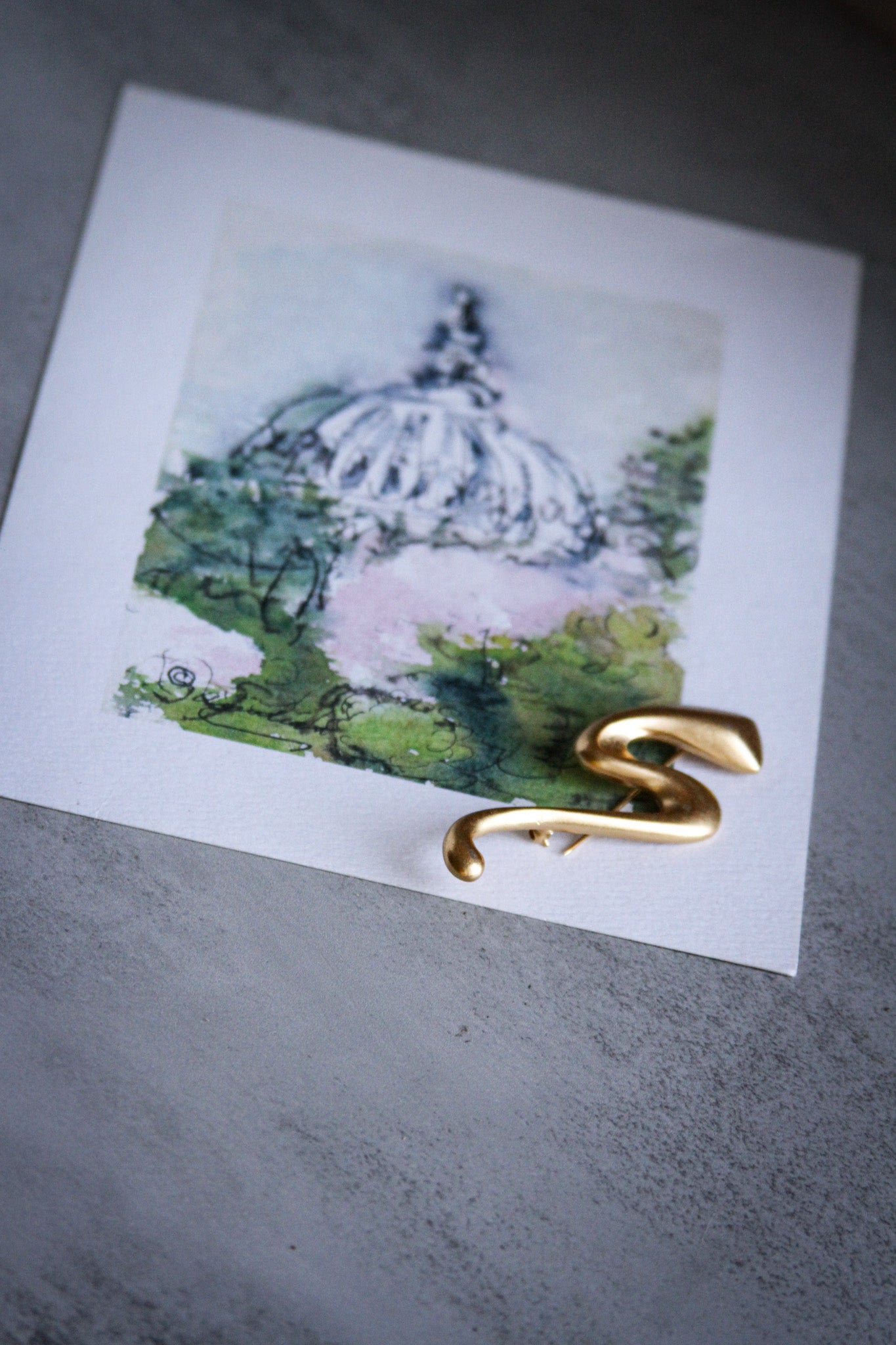 Carolee Gold Tone Swirl Brooch