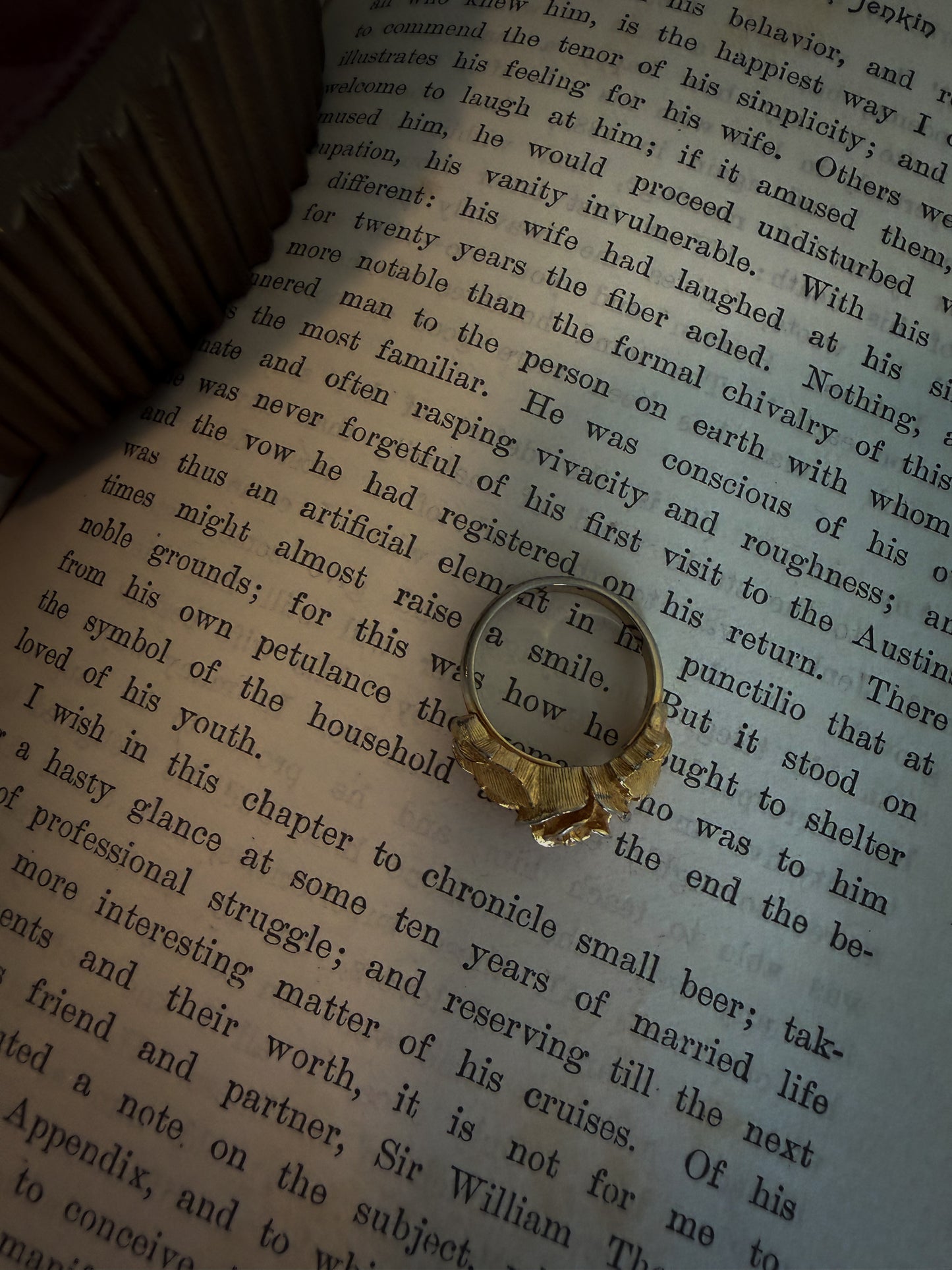 Gold-Tone Rose Ring | Sculptural Floral Statement Ring