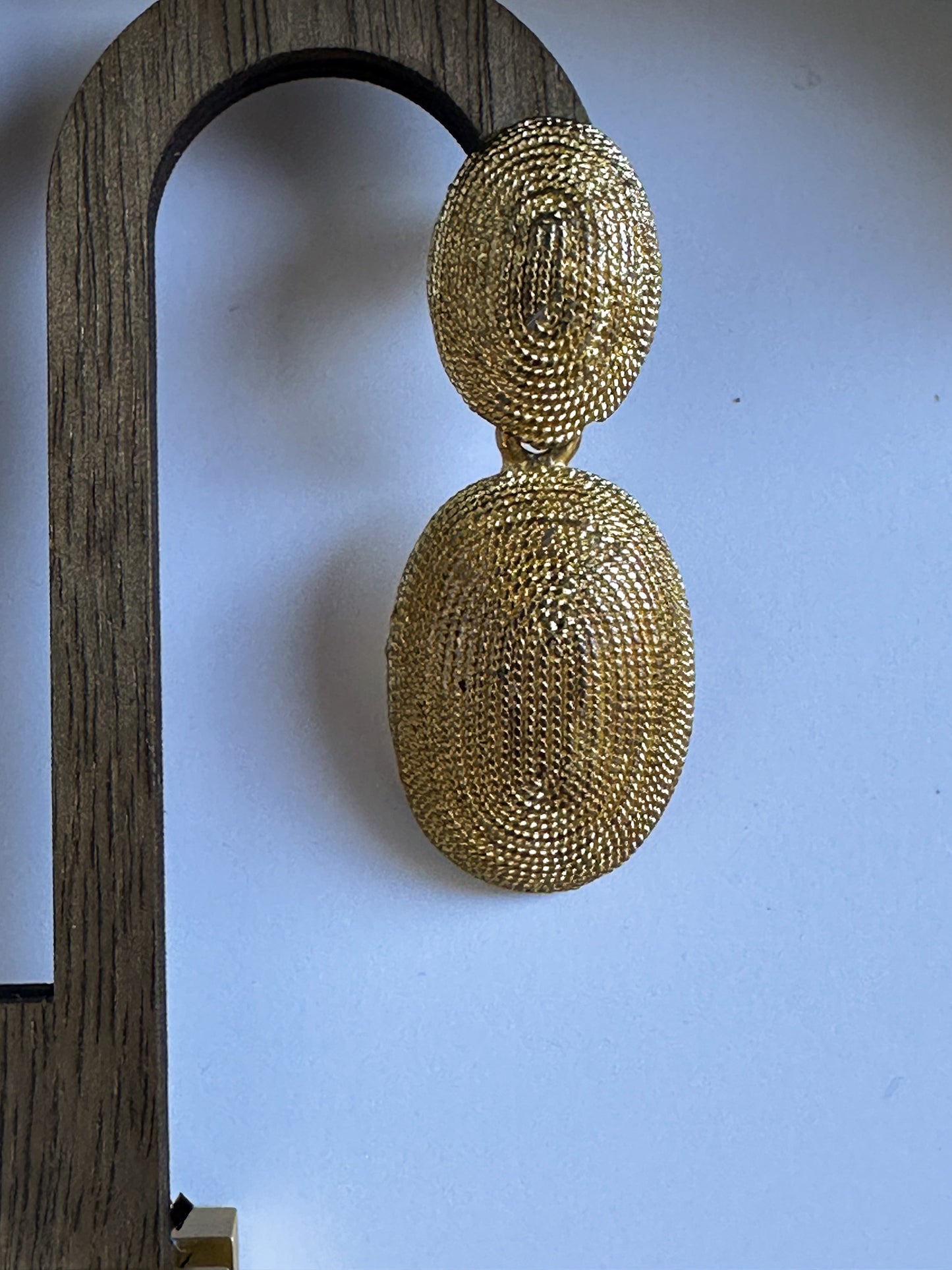 Double Oval Drop Dangle Earrings