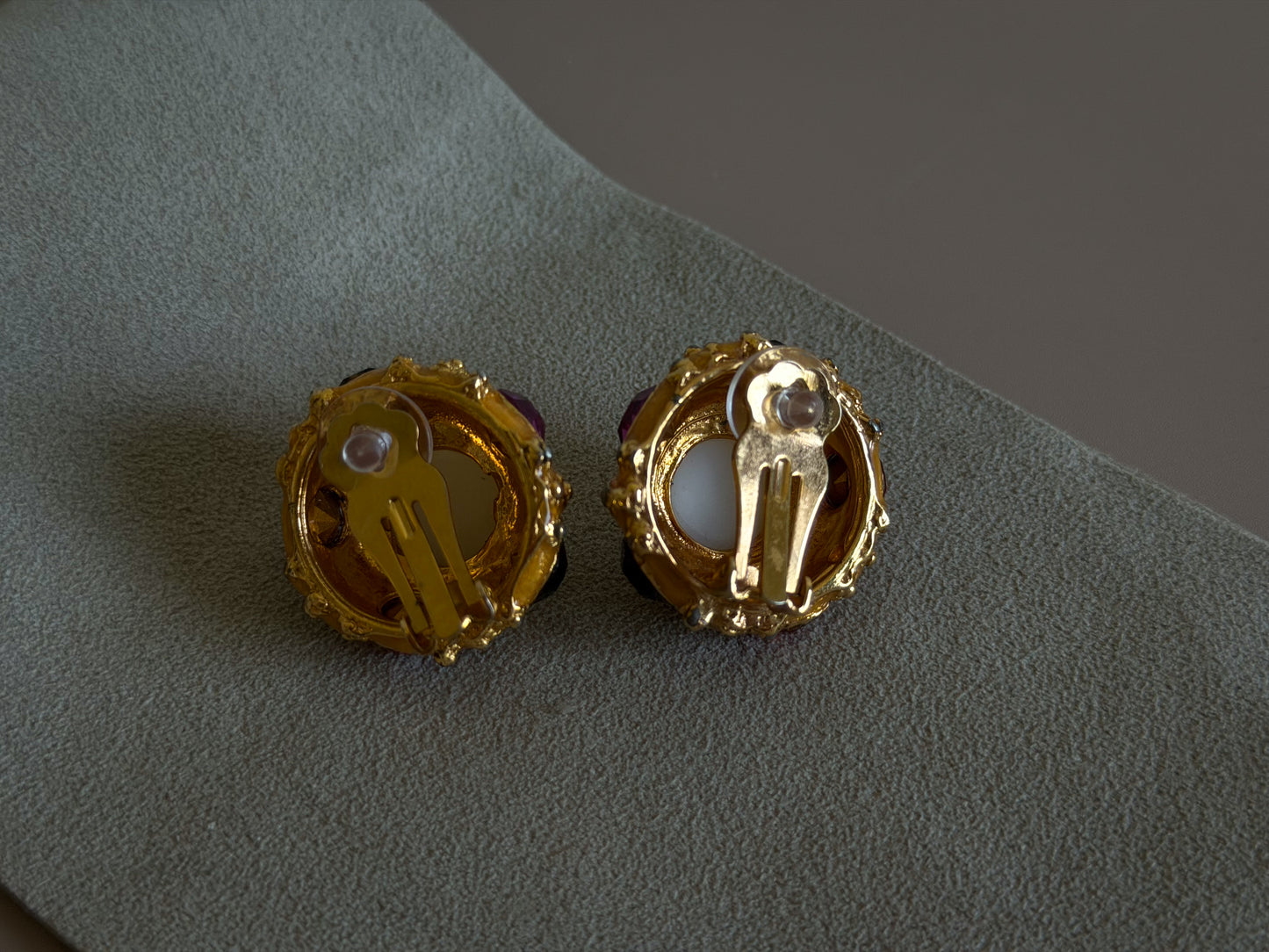 Pearl & Jewel Dome Clip-On Earrings