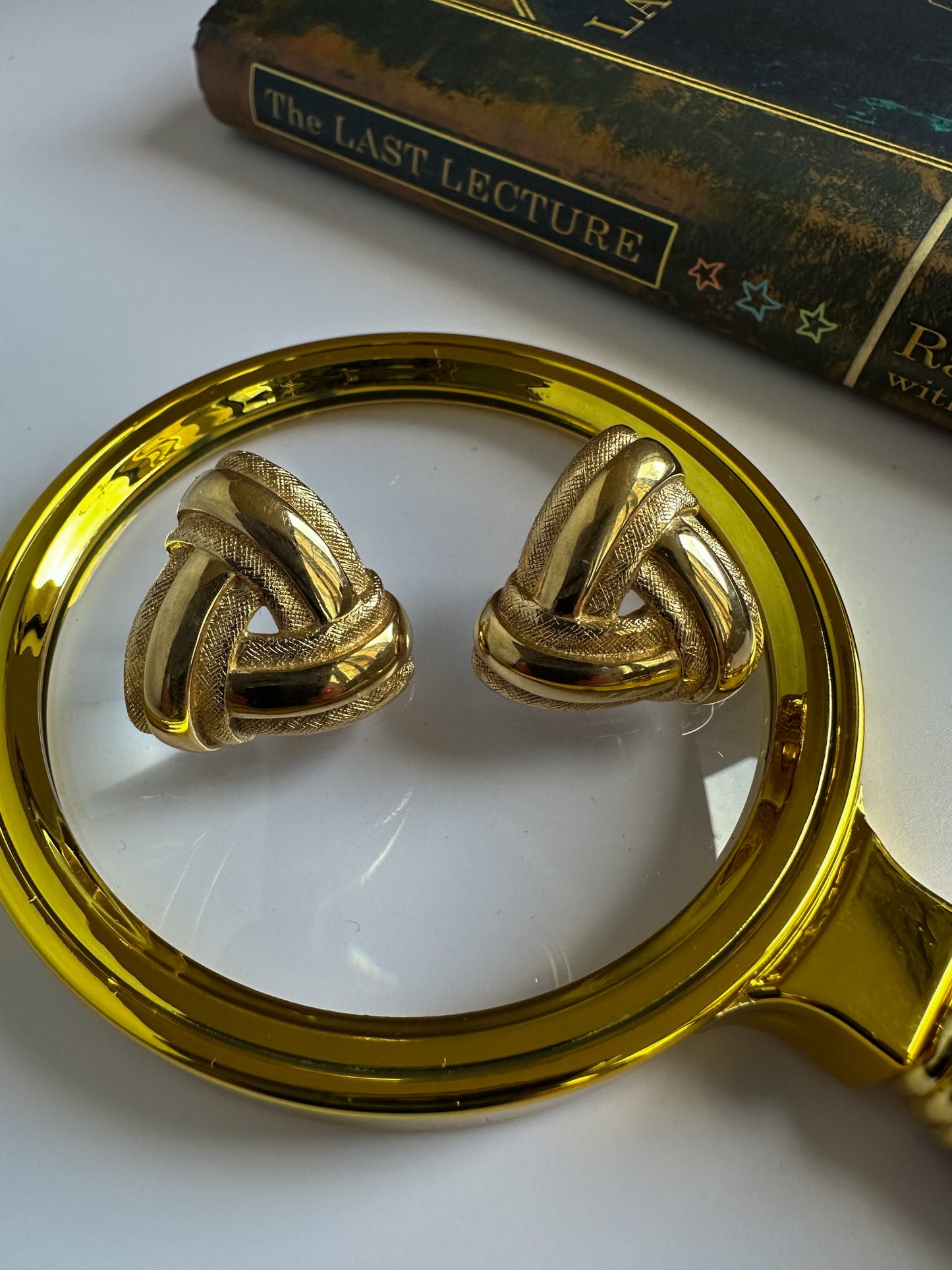 1980s Monet Triangle Earrings