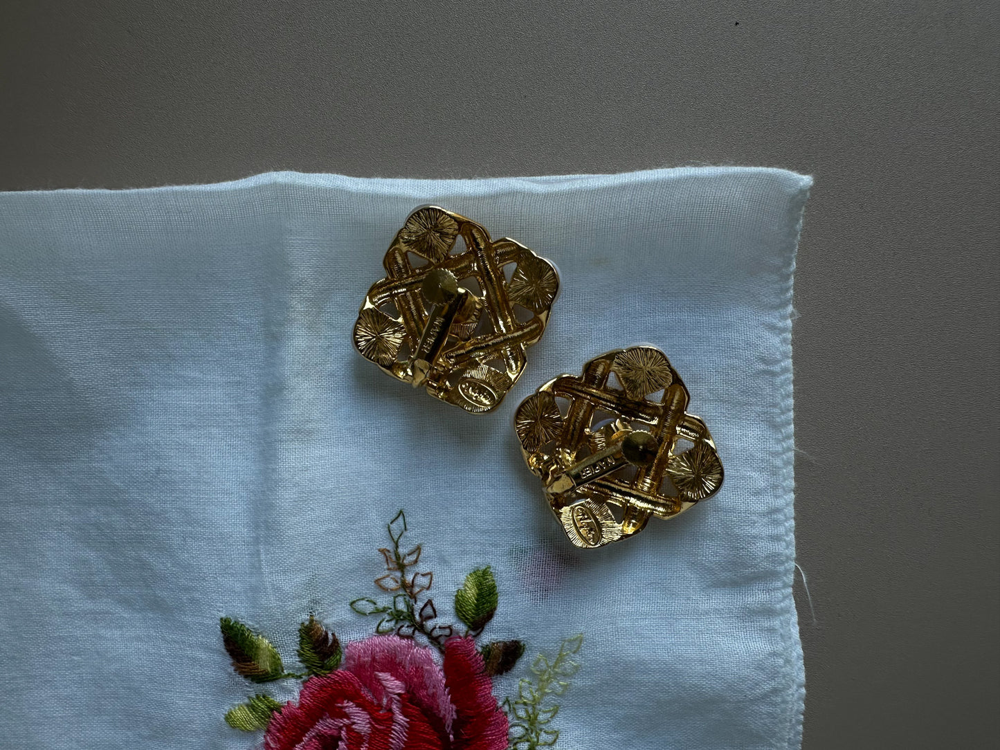 Napier Faux Pearl & Gold Clip-On Earrings