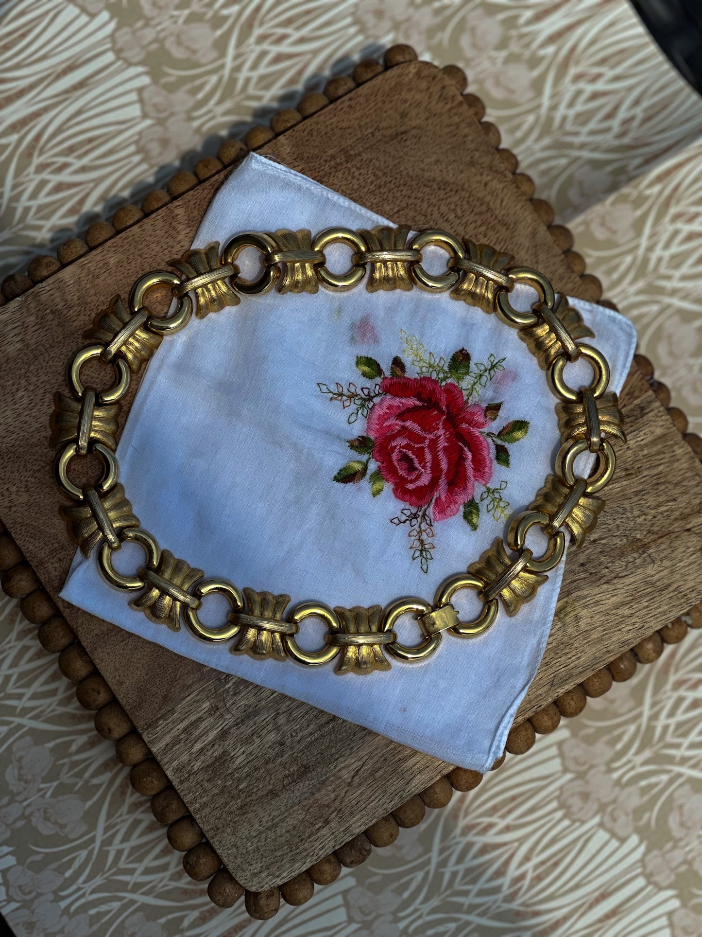 Bold & Gilded: 1980s Chunky Couture Statement Necklace