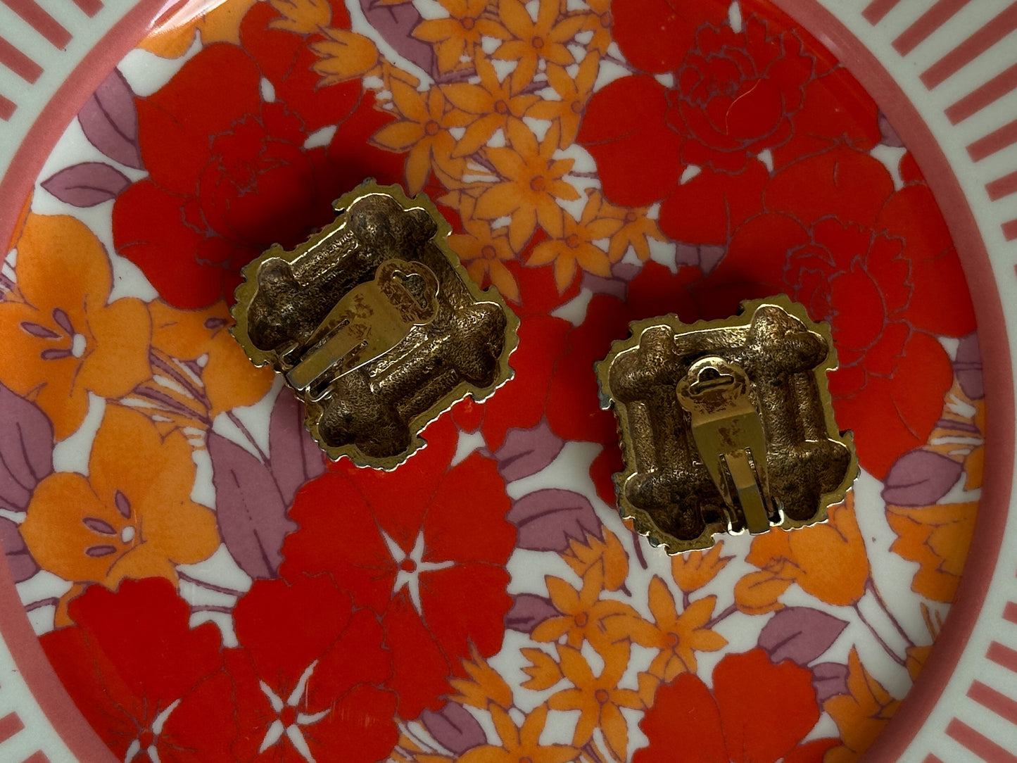 Napier Woven Gold-Tone Clip-On Earrings – Bold Textured Statement