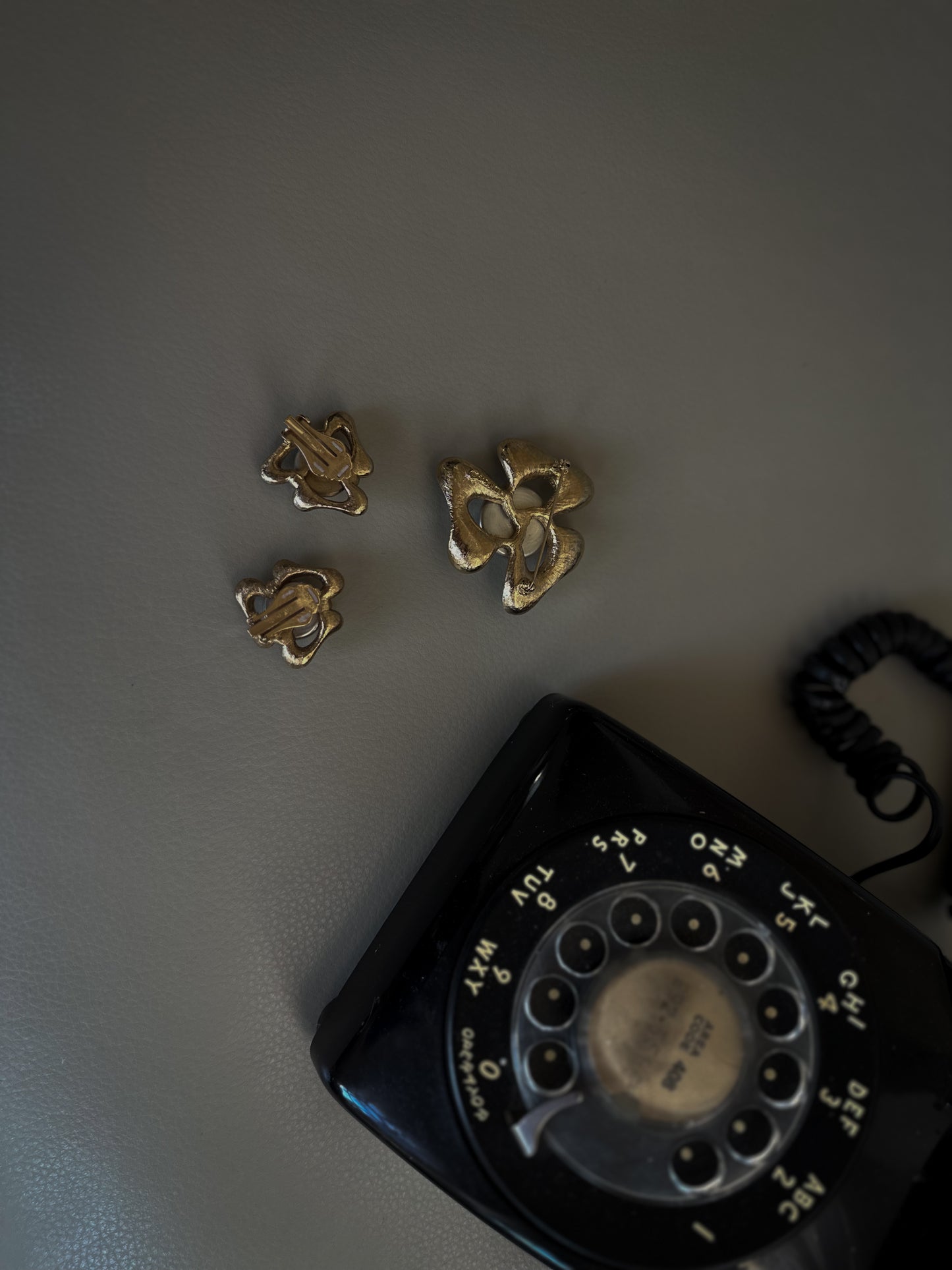 Sarah Coventry “Pat Pend” Gold-Tone Baroque Pearl Set - Clip-On Earrings & Brooch