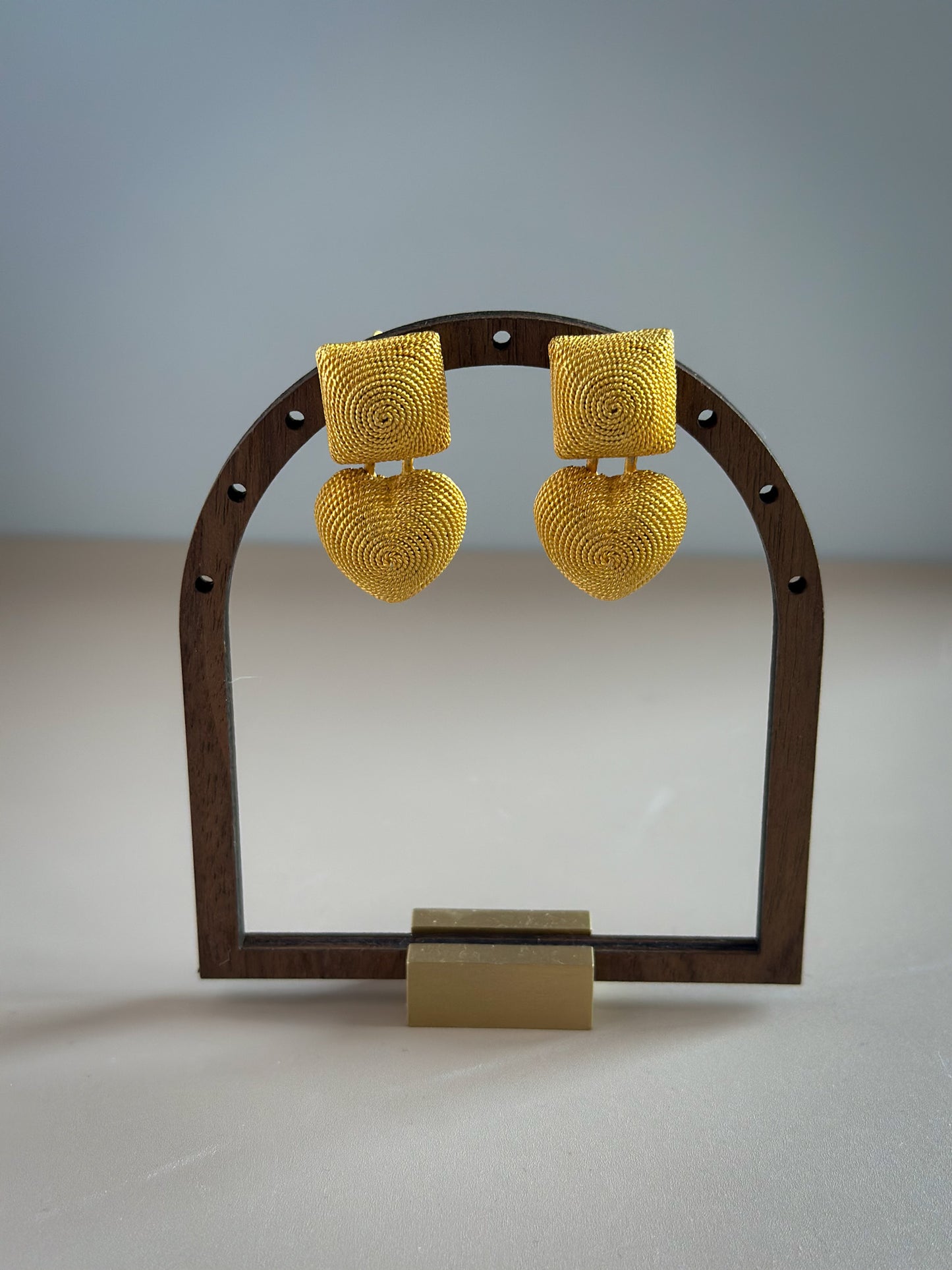 Amour Gold Drop Dangle Earrings