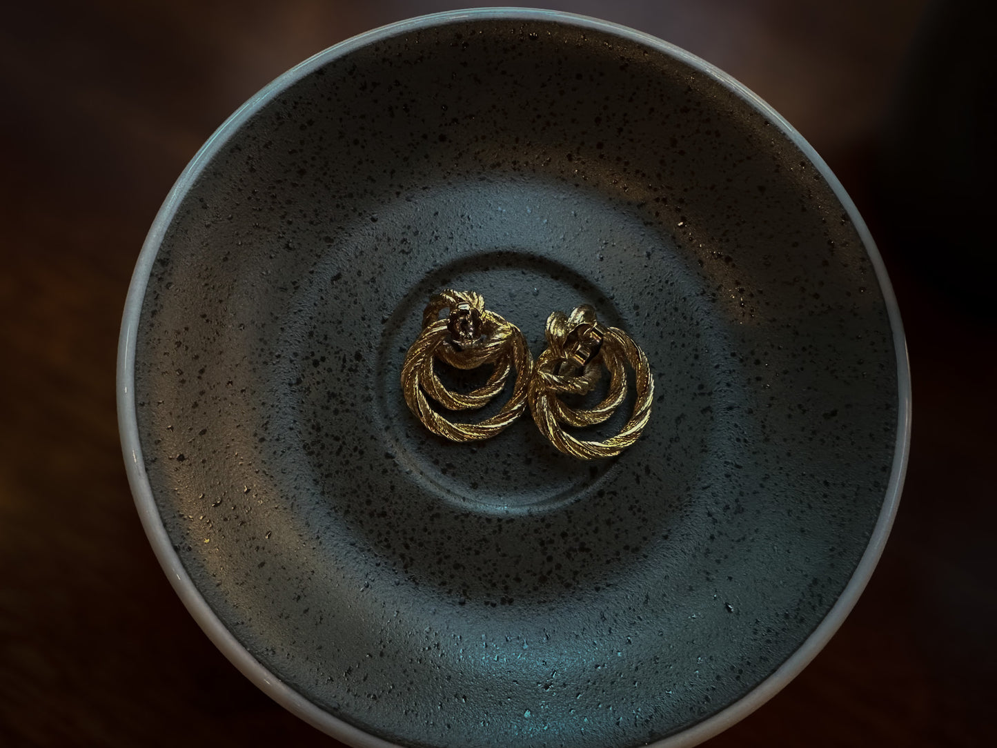 Twisted Gold Rope Knot Earrings