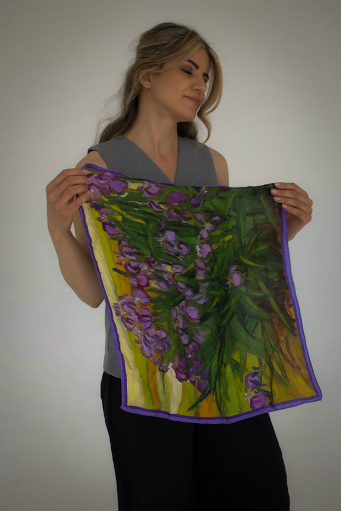 Wild Iris Garden Square Scarf