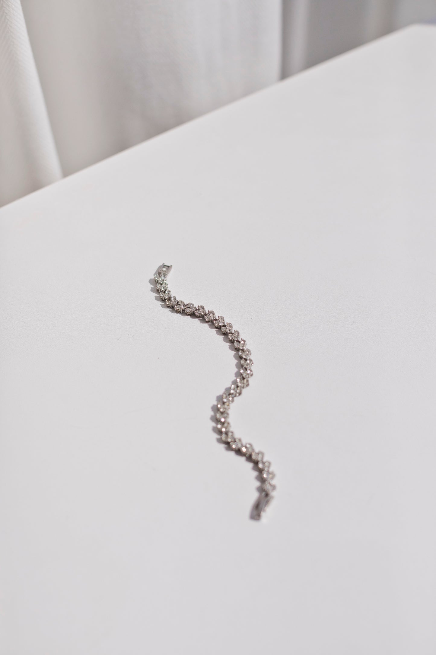 Silver-Tone Rhinestone Tennis Bracelet