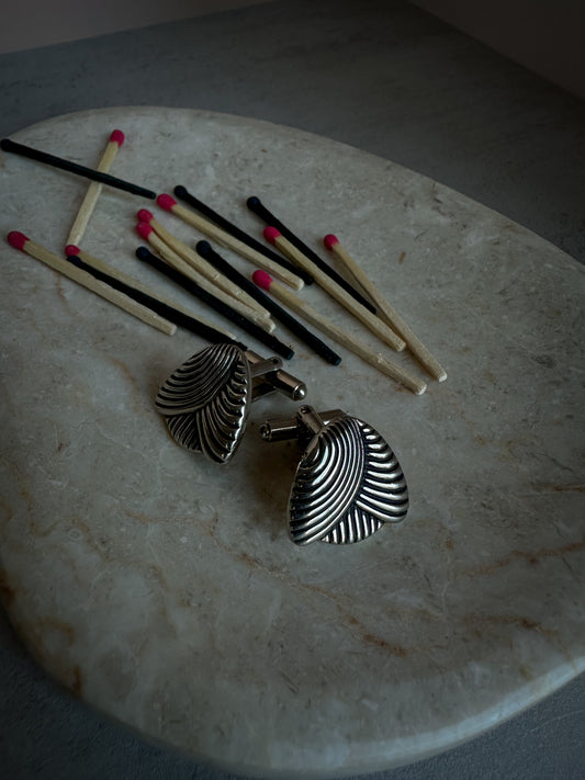 1970s Modernist Silver-Tone Cufflinks