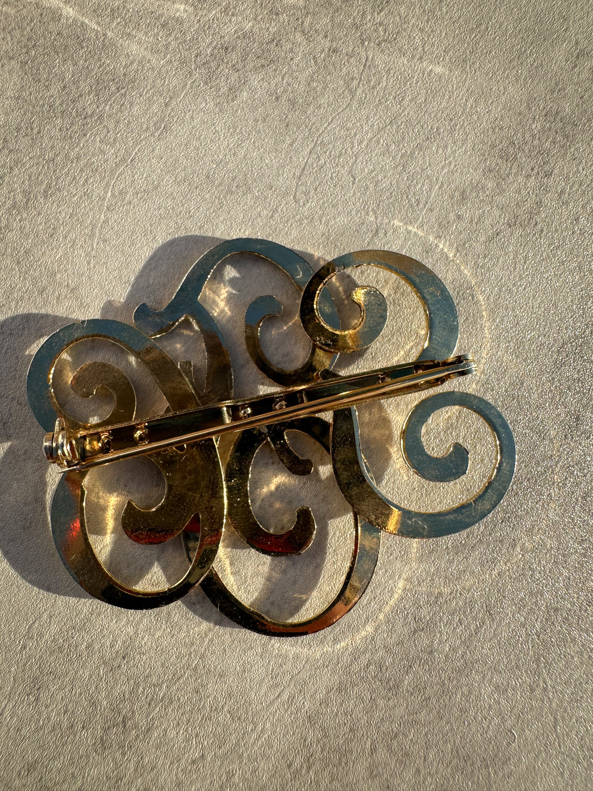 Interlocking Pin Designs Personalized Monogram Interlocking Curvy