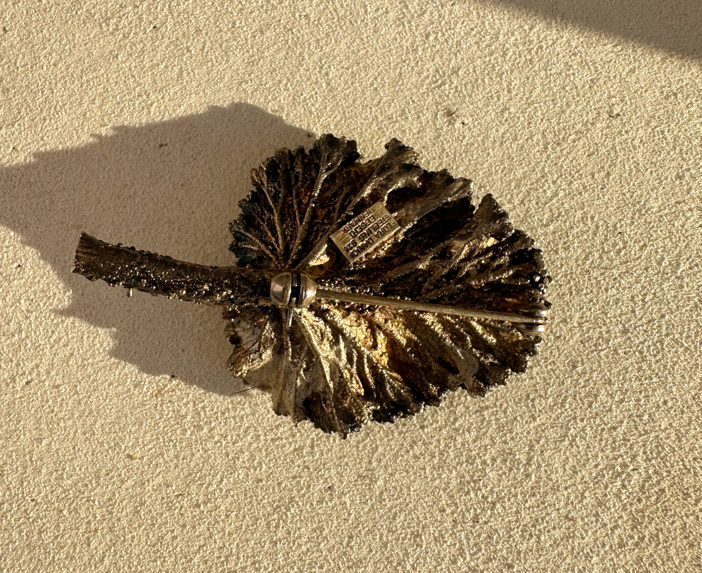 Eggert Denmark Golden Leaf Maple Brooch