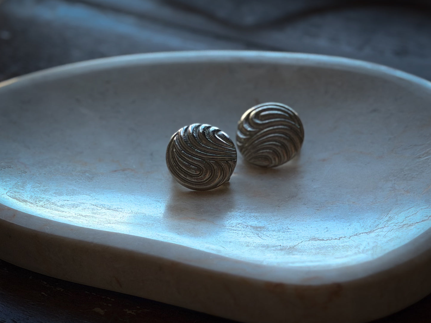 Silver-Tone Swirl Clip-On Earrings
