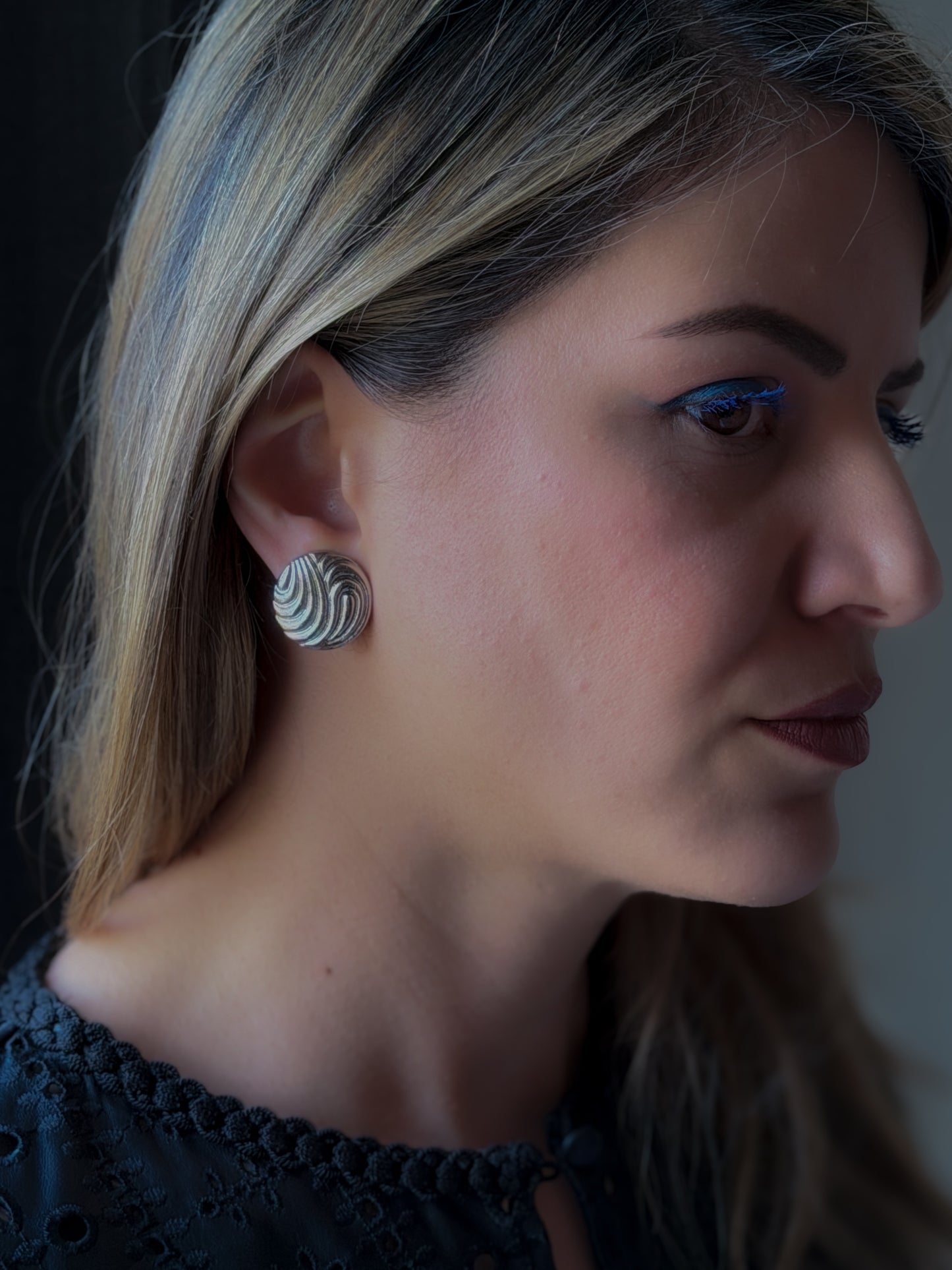 Silver-Tone Swirl Clip-On Earrings