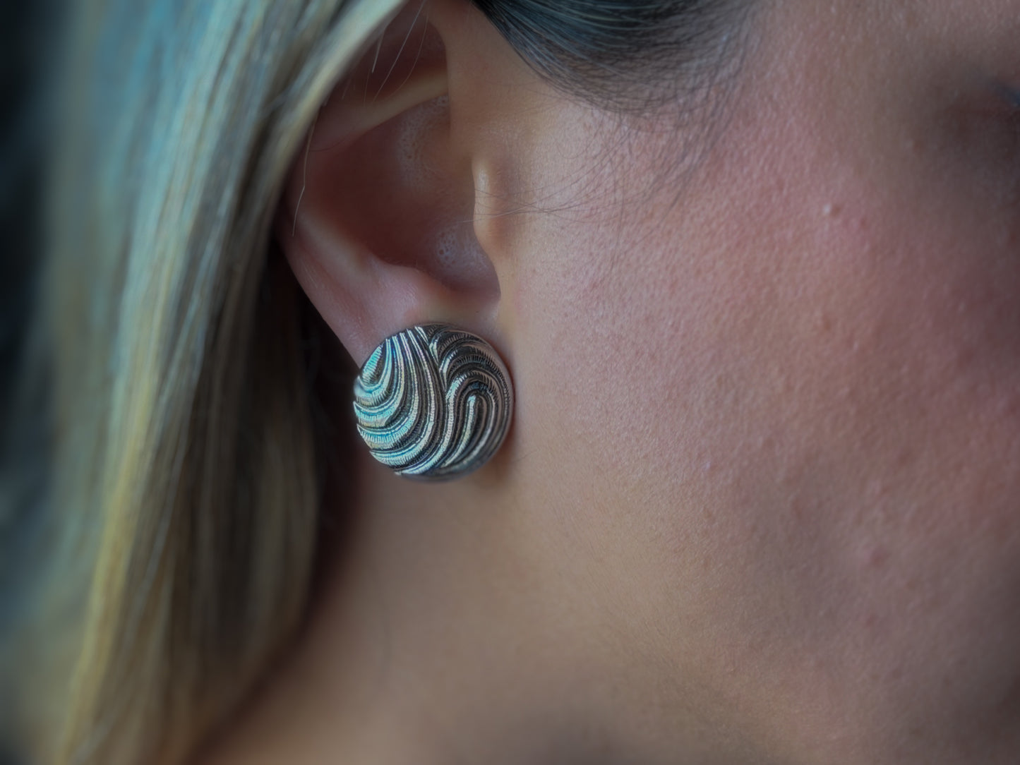 Silver-Tone Swirl Clip-On Earrings