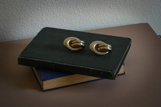Gold Knot Clip-On Earrings