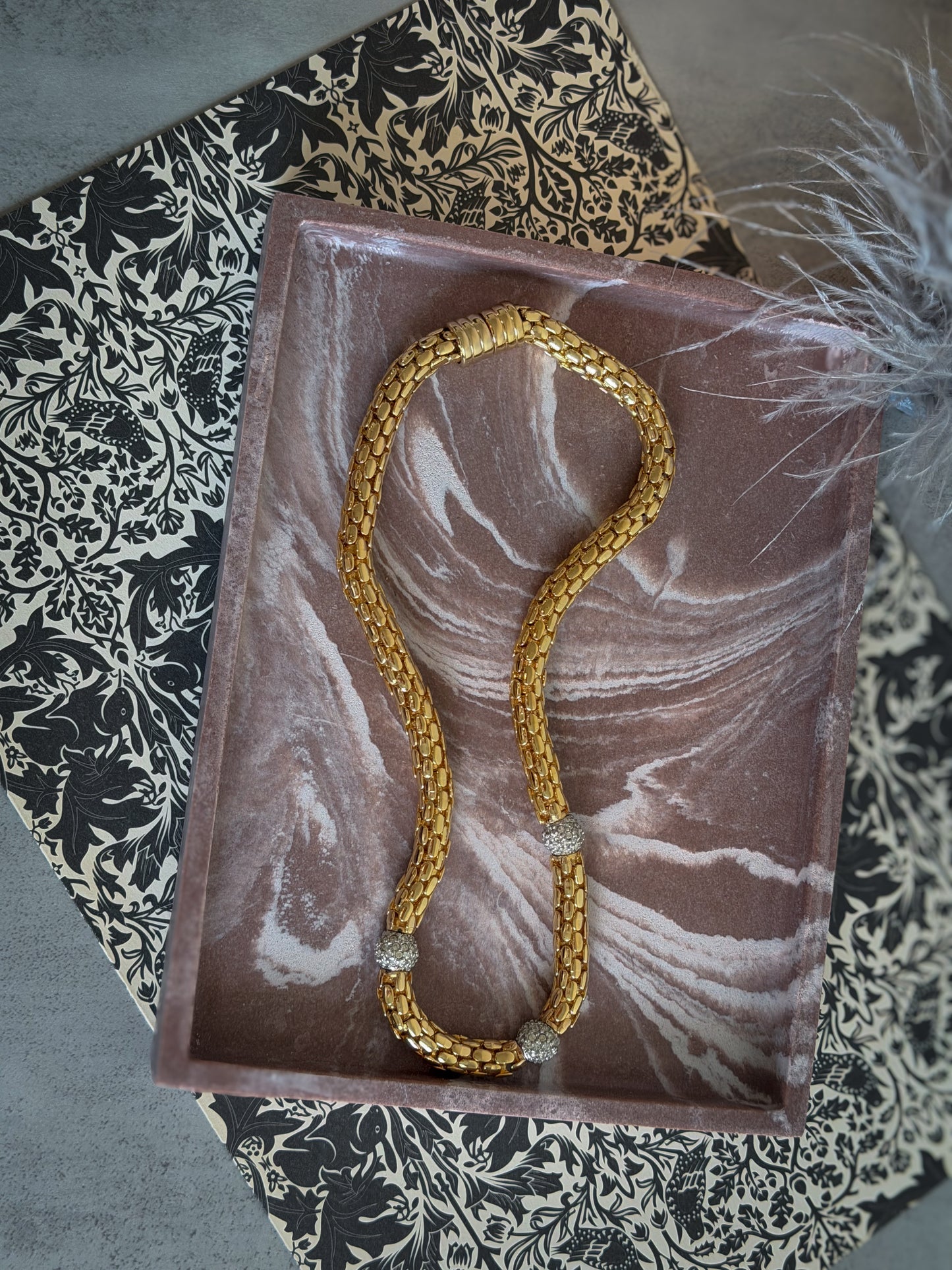 Signed Rau Klikit Paris Statement Necklace | Vintage French Designer Necklace