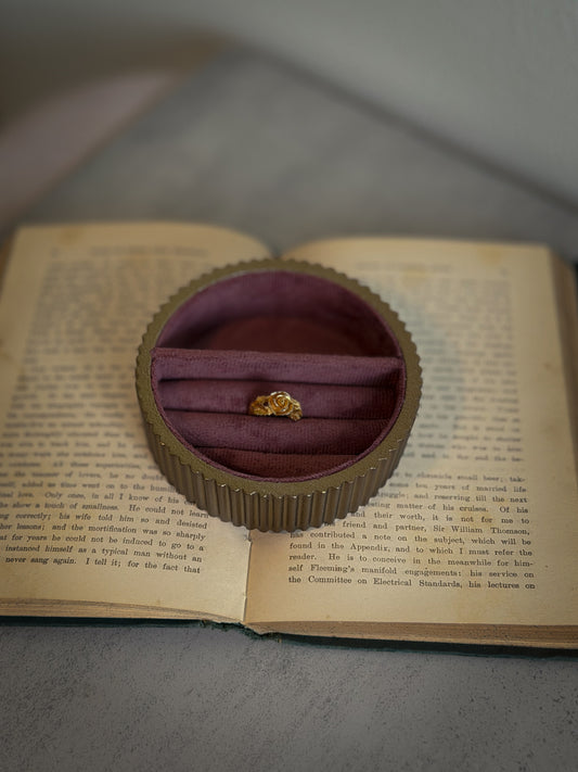 Gold-Tone Rose Ring | Sculptural Floral Statement Ring