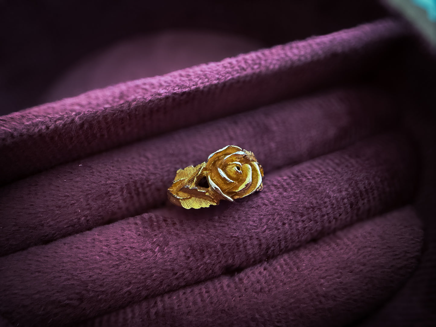 Gold-Tone Rose Ring | Sculptural Floral Statement Ring
