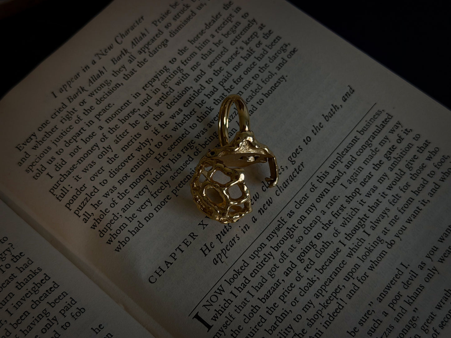 Signed C. Trifari Sculptural Gold Dome Ring | Vintage Mid-Century Statement Ring