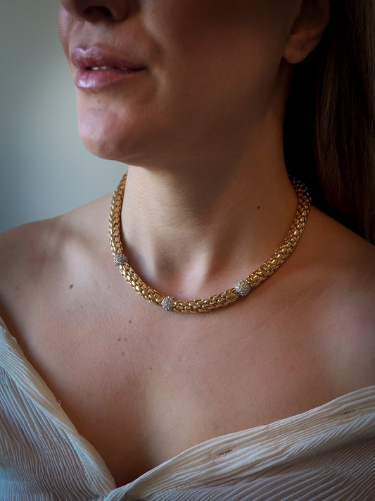 Signed Rau Klikit Paris Statement Necklace | Vintage French Designer Necklace