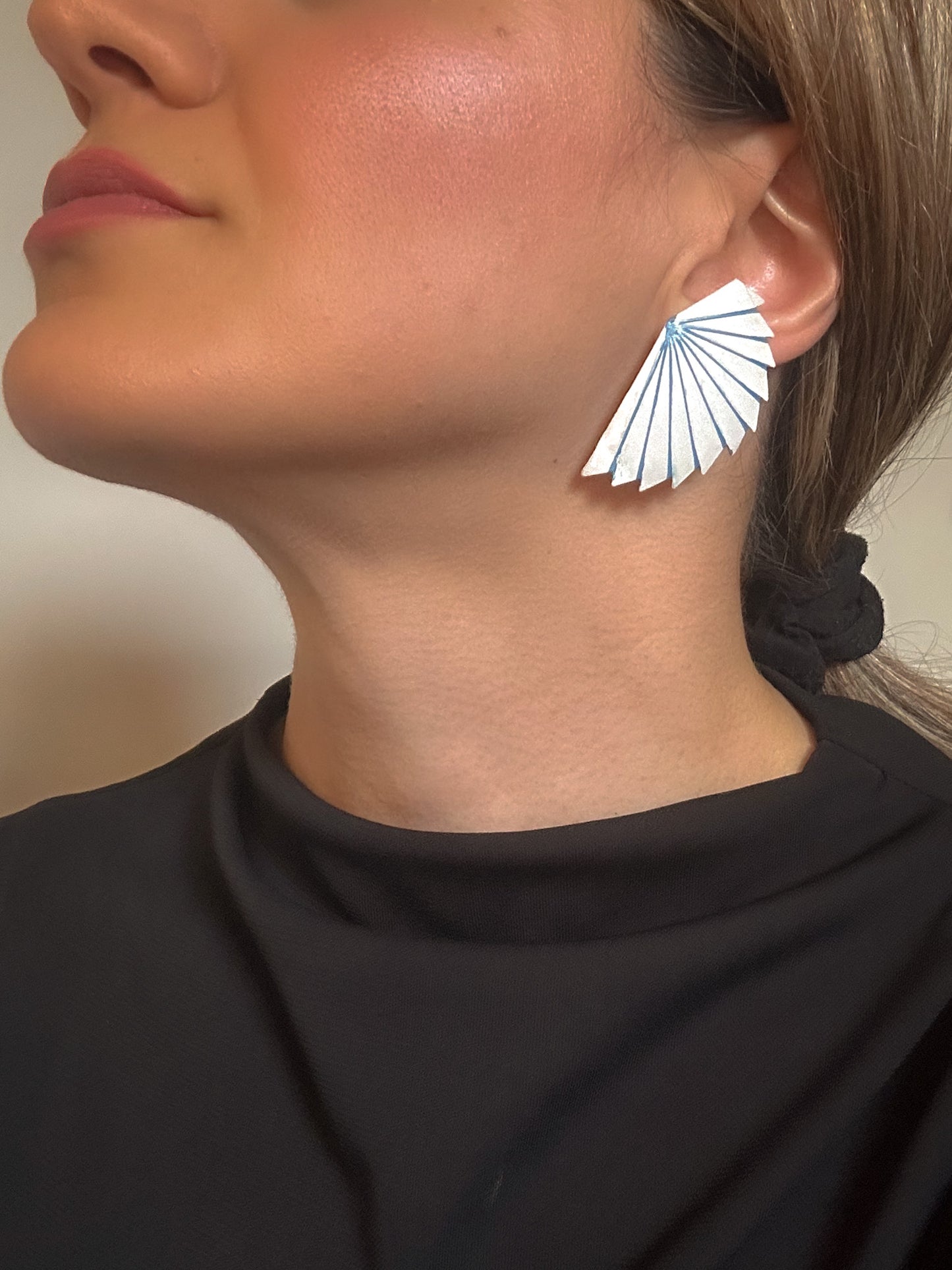 1980s Geometric Design Earrings