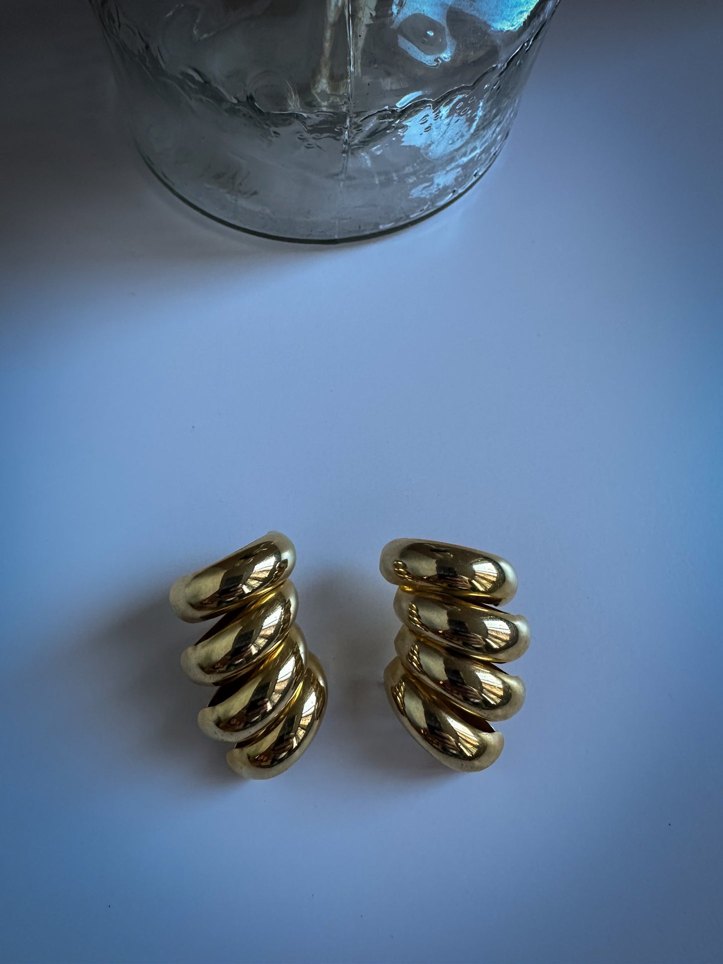 Vintage Whirlwind Gold Earrings