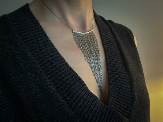 Fringe Silver Necklace