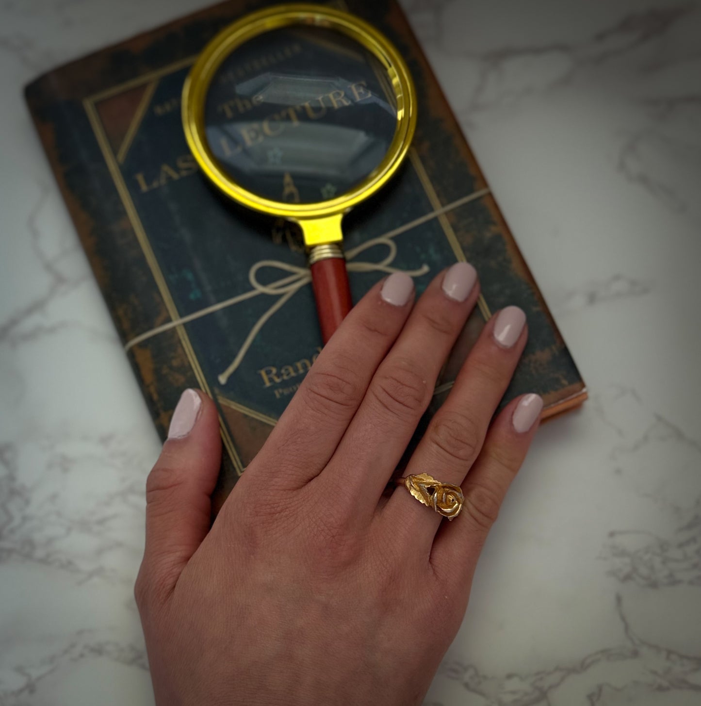 Gold-Tone Rose Ring | Sculptural Floral Statement Ring
