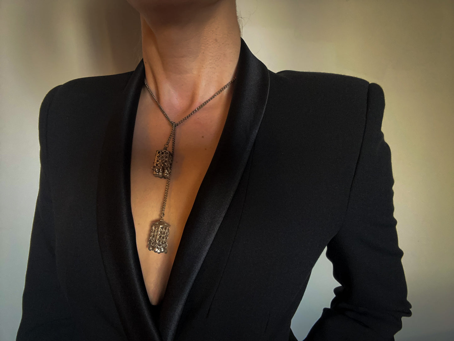 Pure Silver Dome Silver Necklace