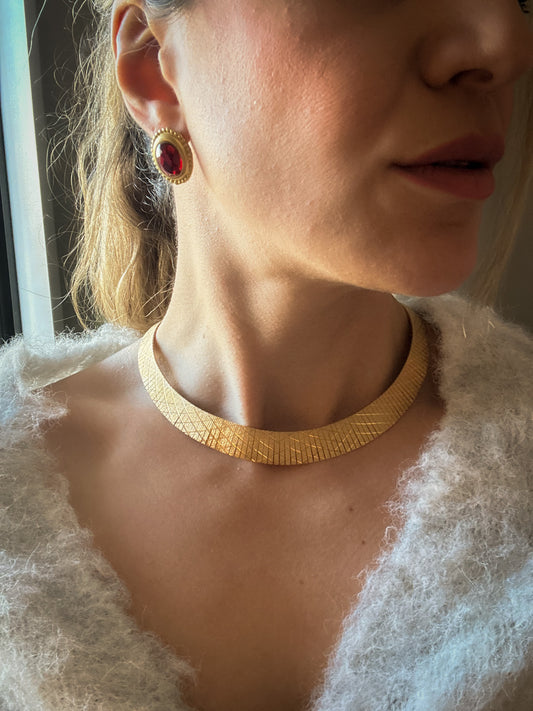 Bronze Italy Gold Choker Necklace