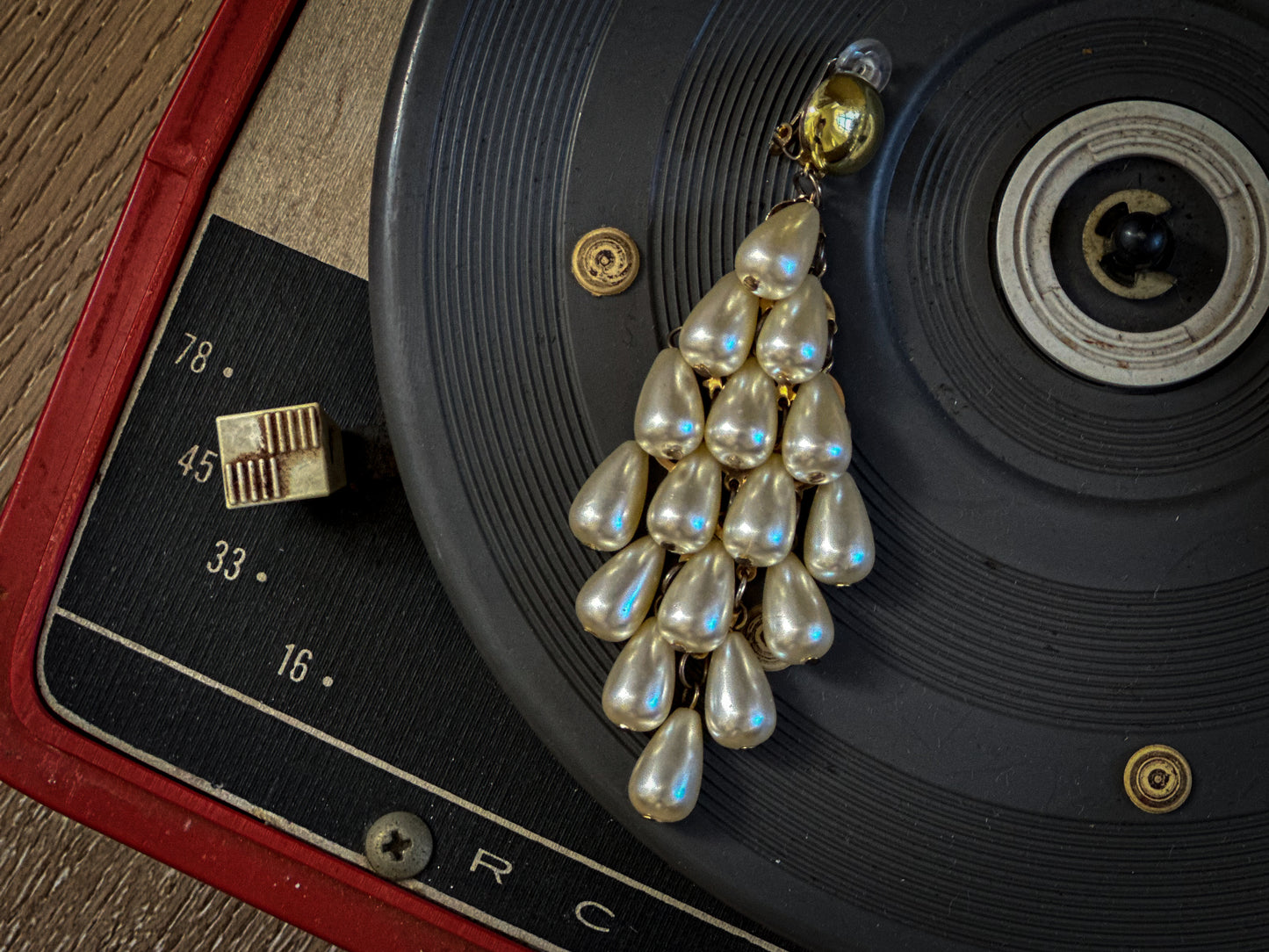 1980s Cascading Faux Pearl Waterfall Earrings
