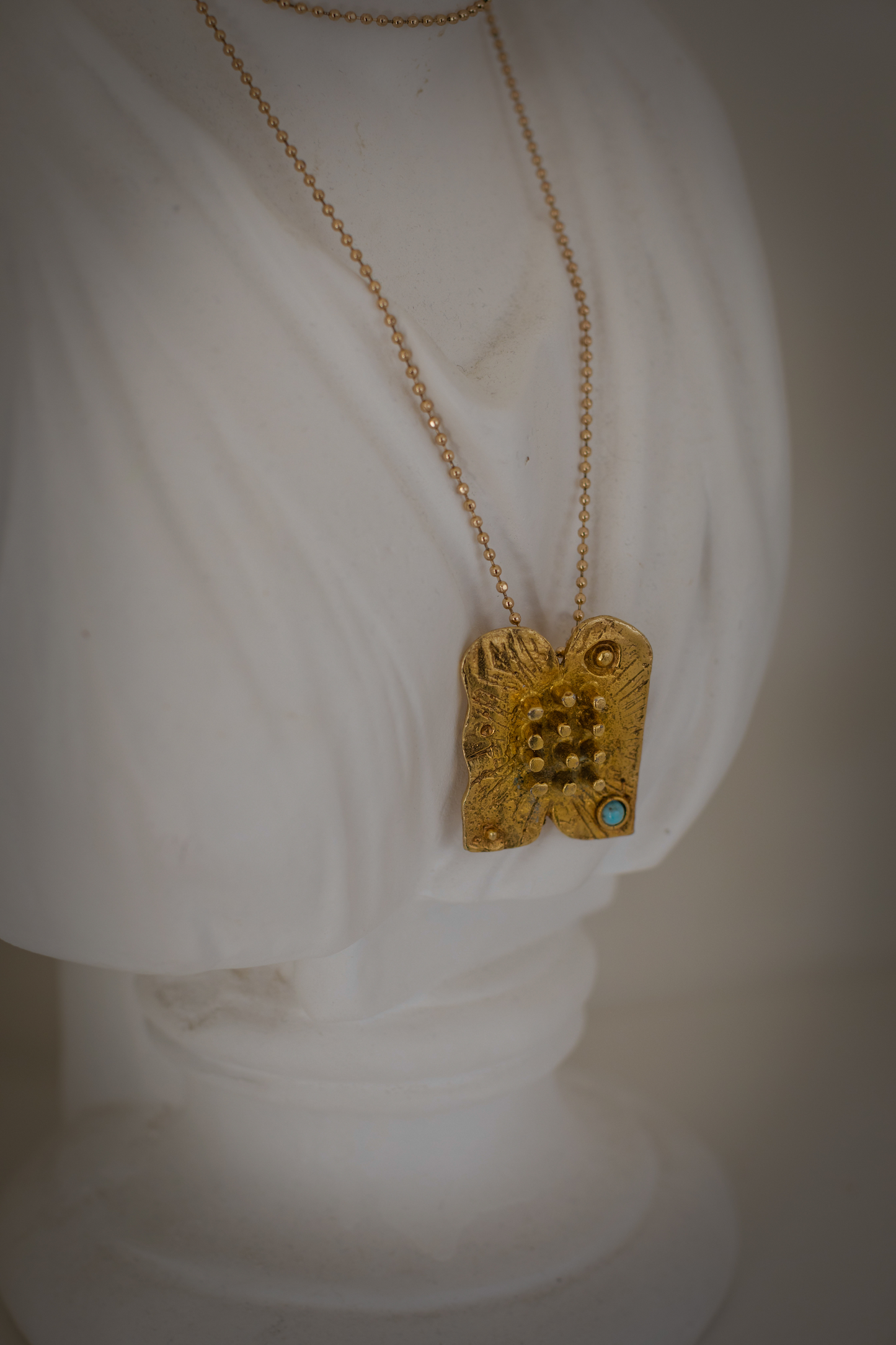 “Dami Karoum” Vintage Pendant-Brooch with Turquoise Accent