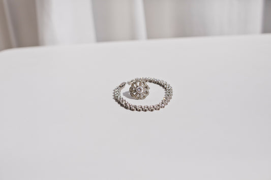 Silver-Tone Rhinestone Tennis Bracelet